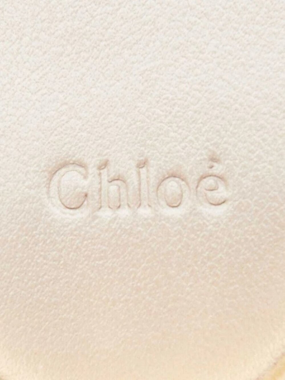 Chloe Motty Grey Calfskin Leather and Suede C Chain Clutch Bag - Picture 6 of 11